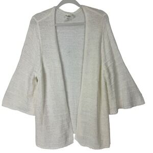 Blu Dahlia Women Cardigan Bell Sleeve Open Knit Size 1x